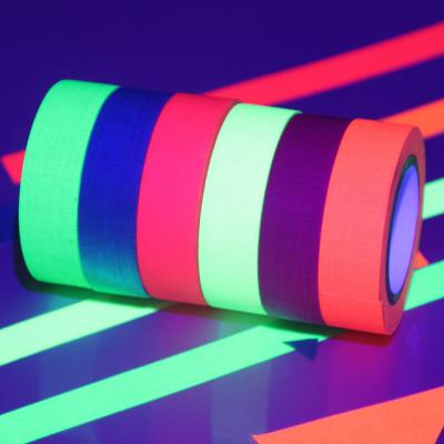 China UV React Black light Neon Luminous Adhesive Tape 6 Colors A Set Shrink Wrapped for sale