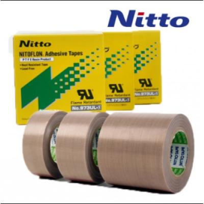 China Nitto 973UL High Temperature PTFE PTFE Fiberglass Tape with Silicone Adhesive for sale