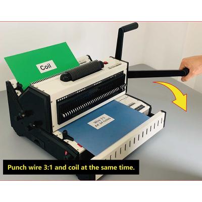 China Printing Magazines 2 in 1 Multi Functional Wire Coil Binding Binding Machine for sale