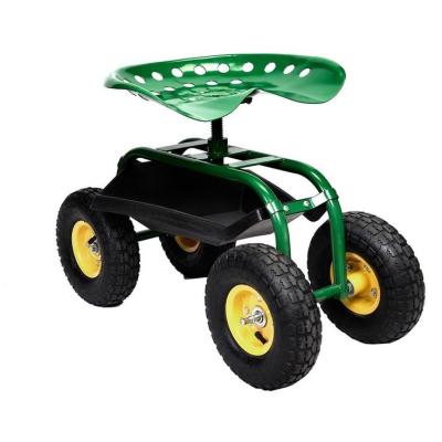 China Factory Four Wheels Garden Seat Cart Bearing Spin Cart for sale