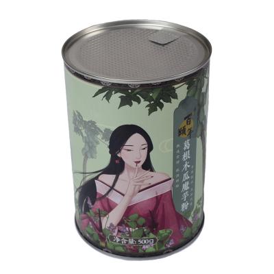 China Metal Food Customized Container Grain Powder Hygienic Jar Tin Cans For Coffee Powders for sale