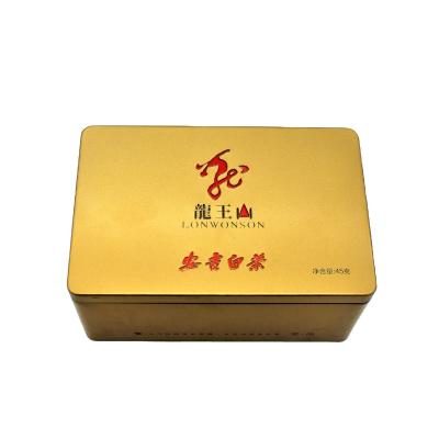 China Recycled Rectangular Logo Packing Pcs Color Printing Materials Customized Metal Can Tea Caddy Package Tin for sale