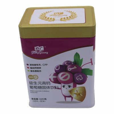 China Recyclable Square Large Capacity Meat Silk Tin Embossed Condoms Metal Box Packaging for sale