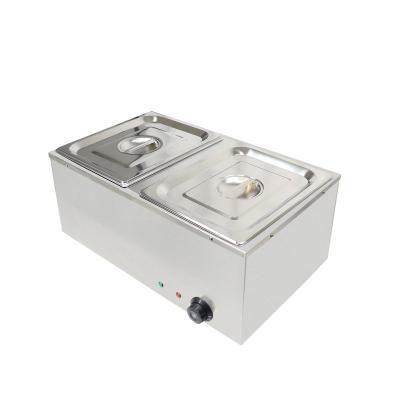 China 201 Stainless Steel Kitchen Equipment 2pot bain marie factory stainless steel pans bain marie Food Warmer for sale