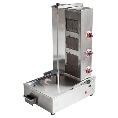 China Hotels High Efficiency Shawarma Grill bbq Machine LPG 3 Burners Shawarma Machine Gas Burner Doner Kebab for sale