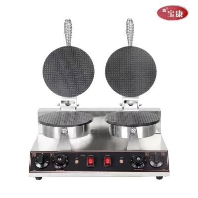 China Non-Stick Cooking Surface Hot Sale Ice Cream Waffle Cone Maker Commercial Electric Non Stick Waffle Maker BW-X2 for sale