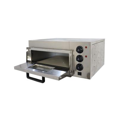 China Bakery CE Single deck electric stone plate pizza oven baking equipment stainless steel electric commercial  bread oven for sale