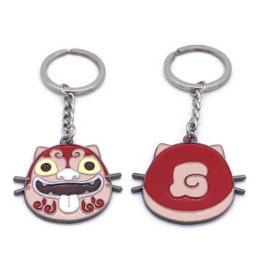 China Keyring Manufacturer Promotional Wholesale Cartoon Design Sublimation Metal Zinc Alloy Keychains for sale