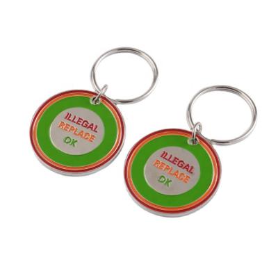 China Personalized Customized Zinc Alloy Metal Promotional Round Shaped Keychains for sale