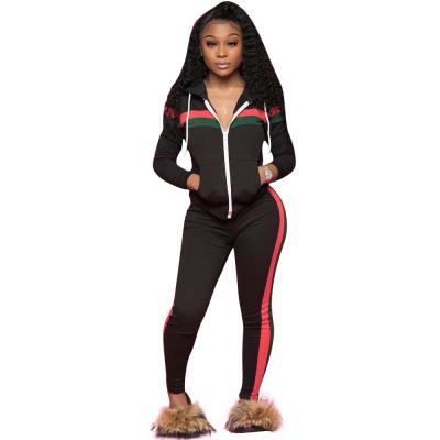 China OF68-9003 Breathable Sport Wear Fashionable Women Set With Zipper Hoodie American National Standard Pants for sale