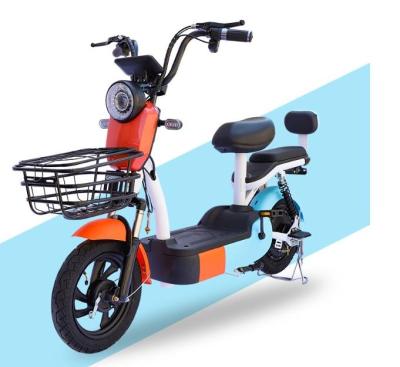 China Steel 2 Wheels Electric Mopeds Adult Wide Range Unisex 14 Inch Vacuum Tire 48V 12Ah 180Kg Motor Power Load Three Gear Modes for sale