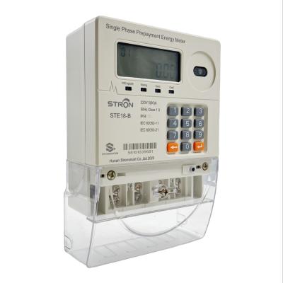 China TOU Tariffs Prepaid Smart Single Phase Energy Meter 230V Keypad Type for sale