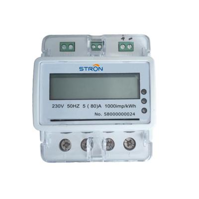 China Single Phase Plastic Prepaid Electricity Meter Din Rail Mounting for sale