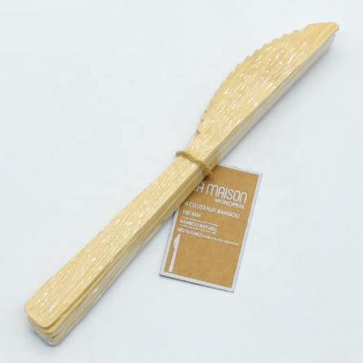 China Disposable Biodegradable Bamboo Cutlery Set Eco - Friendly 170mm Disposable for sale