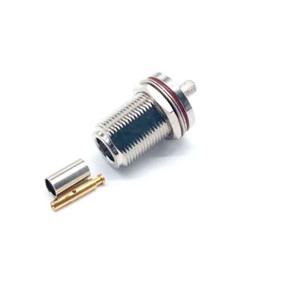 China Communication RF Coaxial N Type Female Bulkhead Connector For Antenna Cable RF Connector PCB for sale