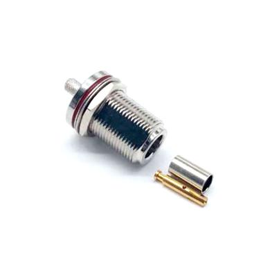 China Communication RF Coaxial N Type Female Bulkhead Connector For Antenna Cable RF Cable Connector for sale