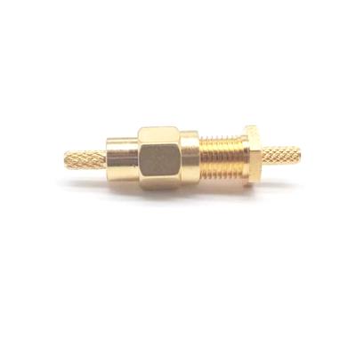 China Customized Straight Logo SMA Jack PCB Panel Female Connectors, 18GHz Edge Mount DC Type, SMA Female PCB Connector for sale