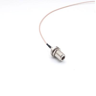 China Telecommunication Customized High Quality F Type Male Female Pigtail RG316 Right Angle Jack To CRC9 Cable For Modem for sale