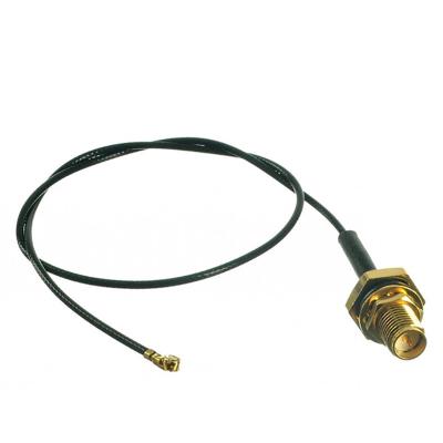 China Electronic Products RF Connector Pigtail Cable SMA Female Bulkhead To Ufl.ipex Extension 1.13mm Cable for sale