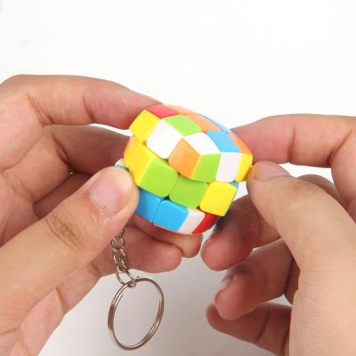 China Mini Hot Sale 3*3CM Mini Key Chain Magic Cube Toy Fidget Cubes Educational Toys for Kids Adults for sale