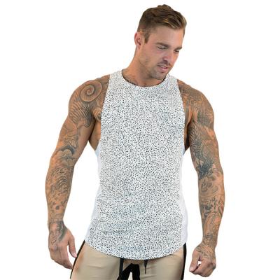 China Gymwear Sports Vest Workout Anti-Shrink Loose Breathable Tank Top For Men for sale