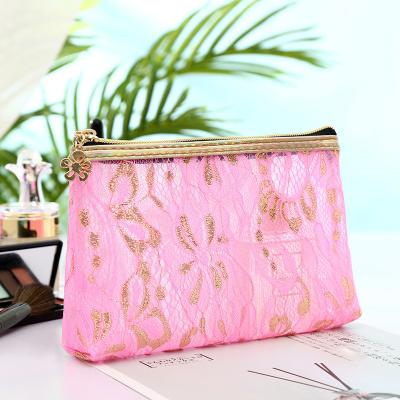 China Fashion Large Capacity Fashion Two Pieces In One Set Waterproof PVC Toiletries Storage Lace Up Cosmetic Makeup Bag For Women for sale