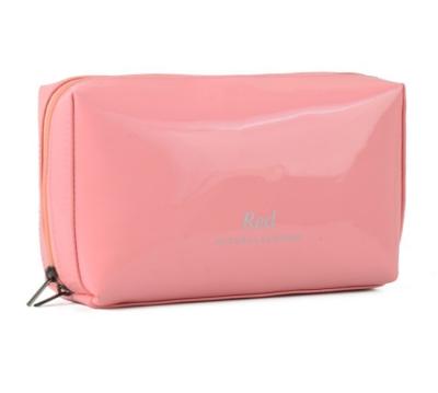 China Wholesale High Quality Eco-friendly Pink Glossy PVC Makeup Cosmetic Bags Small Travel Girl Waterproof Cute Bags for sale