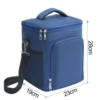 China Wholesale Waterproof Two Layer Waterproof Insulated Thermal With PEVA Liner Portable Travel Picnic Shoulder Lunch Cooler Bag for sale