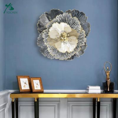 China Art Decor 3D metal wall rose decoration background wall decorr for sale