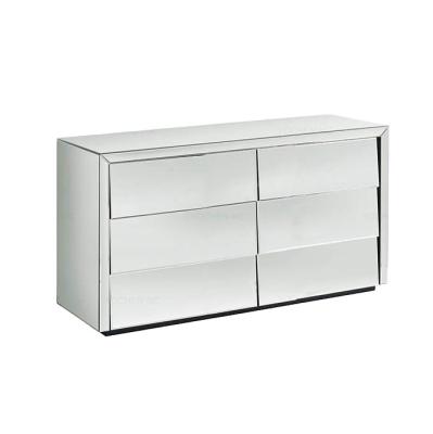 China Modern Storage Living Room Furniture 6 Drawers Mirrored Storage Cabinet for sale