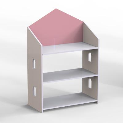 China Foldable Pink Baby Room Furniture Wooden Toy Display Shelf for sale