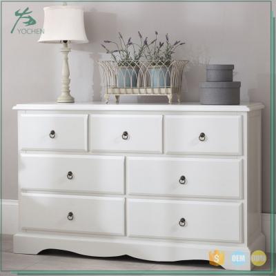 China Solid Wood Furniture Painted Corner Cabinet Wooden Cabinet With Many Drawers for sale