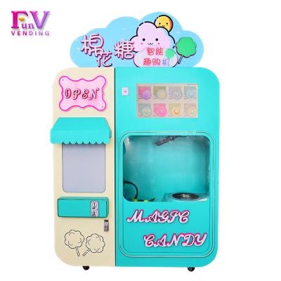 China MG320 Party Carnival Travel Fully Automatic Commercial Supply Cotton Floss Flower Marshmallows Cotton Candy Pink Fairy Vending Machine for sale