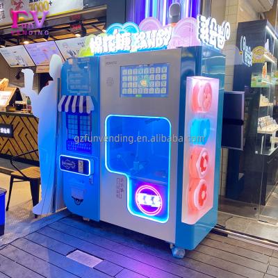 China China factory custom commercial rose silk flower soft cotton supply latest selling automatic cotton candy maker machine for sale