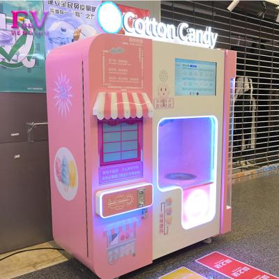 China Factory Direct Commercial Supplying Automatic Pink Cotton Floss Candy Vending Machine for sale