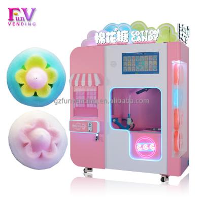 China MG320 latest type commercial supply full automatic fairy pink cotton candy floss commercial vending machine for shopping mall cinema party for sale