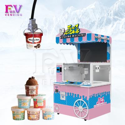 China Outdoor Funny Fully Automatic Game Lobby Game Self-Service Shop Ice Cream Vending Machine for sale