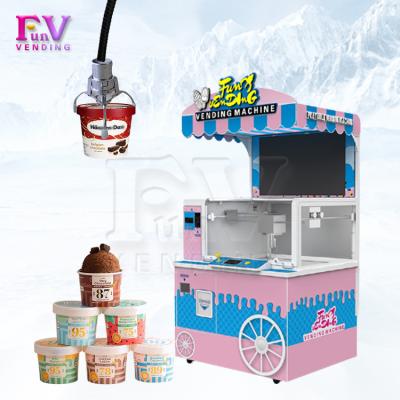 China Game hall the perfect integration of 24-hour shopping and self-service games ice cream vending machine for sale