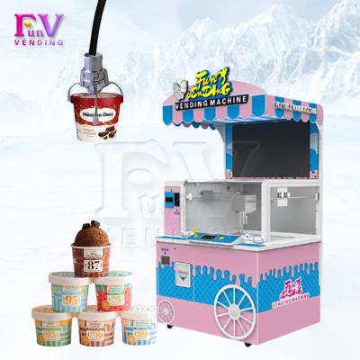 China Game Hall Automatic New Product Idea Machine Price Self Service Cheap Ice Cream Vending Machine for sale