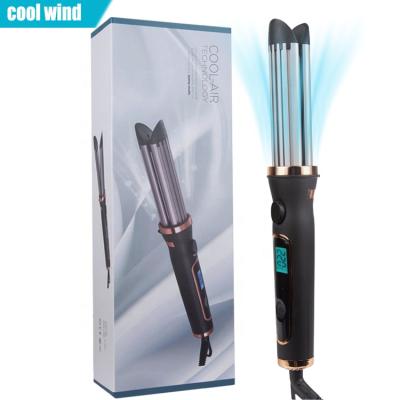 China Professional Cold Air Function 2 In 1 Titanium Flat Iron Hair Straightening And Curling Tool With Cold Wind Function Hair Straightener for sale