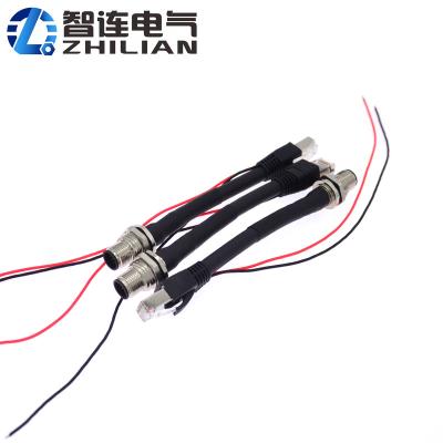 China AUTOMATIVE 12pins M12 to RJ45 cable connectors for camera industrial power connection for sale