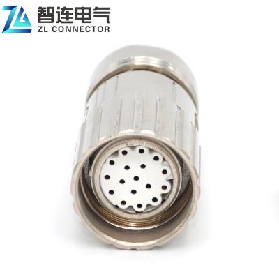 China M23 Connector Heavy Load 17pin Plug Automotive Connector M23 Straight Female Connector for sale