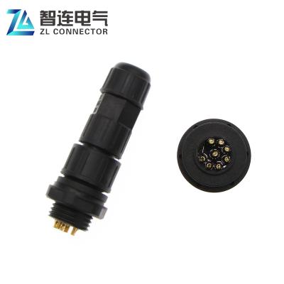 China Power Waterproof M16 2 Screw 3 4 5 6 7 8 9 10pin Connector With Wire IP68 Electrical Cable Connector Panel Mount Connector for sale