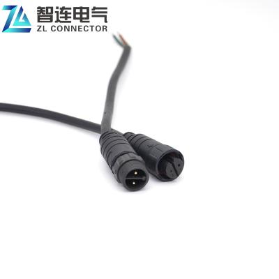 China Cable Led Connector Automotive / Led / Automation IP68 M16 2 Pin Lighting Connector Waterproof Molded for sale