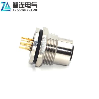 China Automative M12 Up To The Return 250V Female Panel Mounted Plug Connector Circular for sale