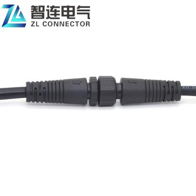 China M12 Power LED Lighting Male Female Waterproof Mini Cable Connectors for sale