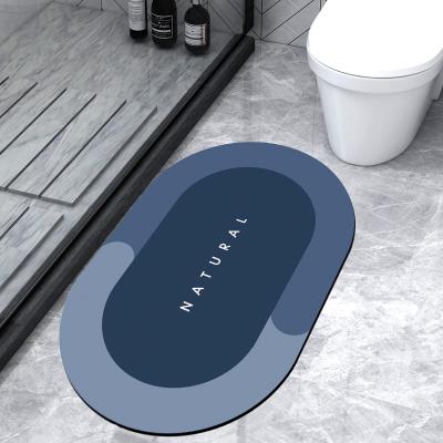 China Wholesale Custom Bathroom Anti Slip Washable Soak Up Bath Mat Cover Super Absorbent Carpet Floor Mat for sale