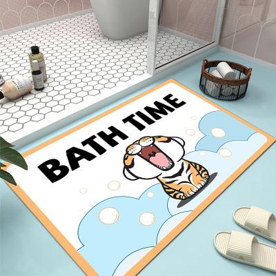 China Washable High Quality Super Absorbent Cover Mat Tiles For Bathroom Toilet Door Mat for sale