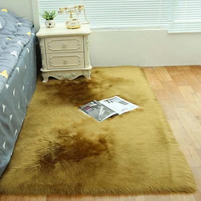 China Small rug with. Amazon Wholesale Factory Price Selling Plush Sheepskin Rug Cheap Warm Fluffy Shaggy Shaggy Fur Rug for sale