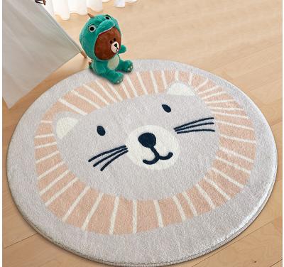 China Best Price Wholesale Anti-Slip Fluffy Circle Blanket Shaggy Carpet Area Rugs For Kids Room for sale